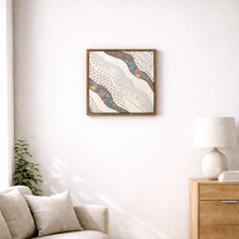 Load image into Gallery viewer, Vintage kimono art hanging on the wall
