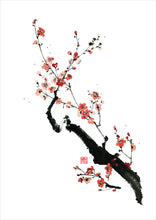 Load image into Gallery viewer, Sumie art print on Ise Washi paper | Prunier | Ink Paint
